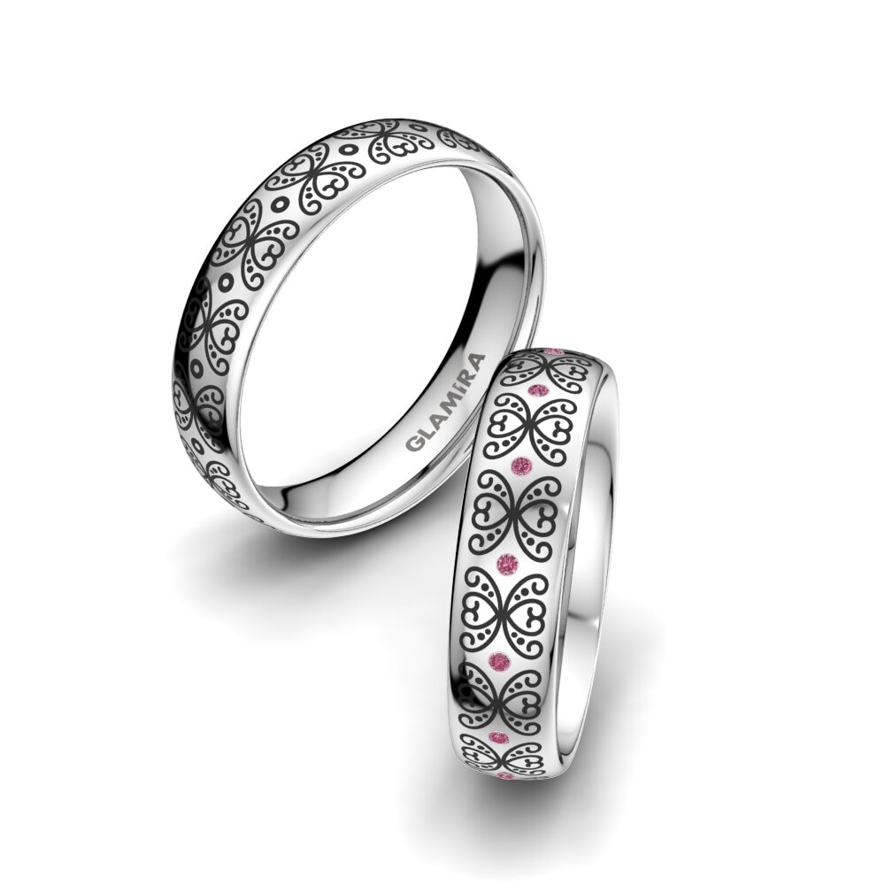 Rhodolite Garnet Wedding Ring Adore Power 5 mm