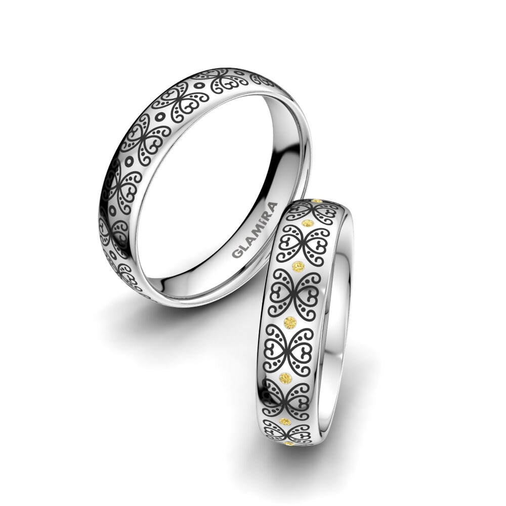 Yellow Diamond Wedding Ring Adore Power 5 mm