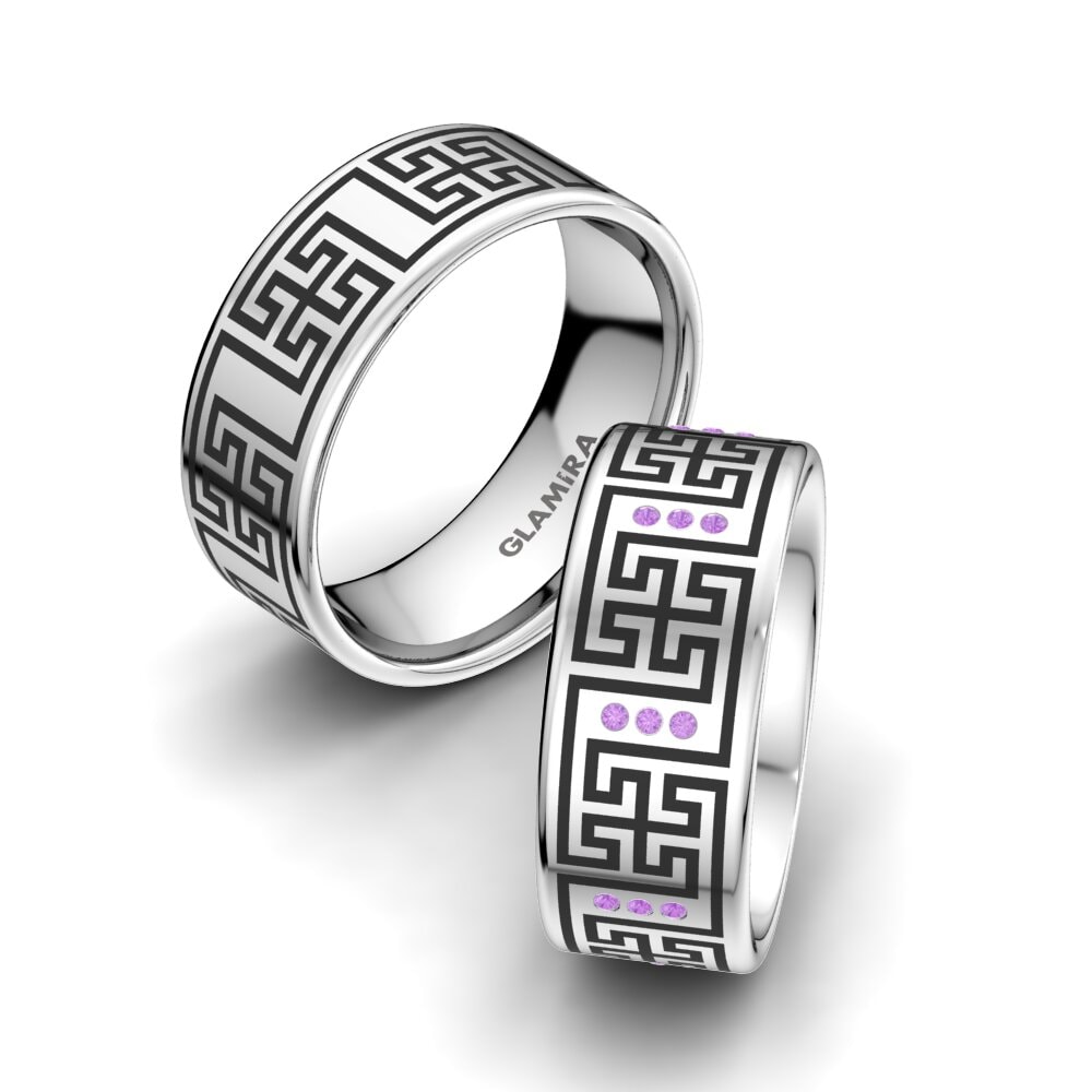 Amethyst Wedding Ring Exotic Love 8 mm