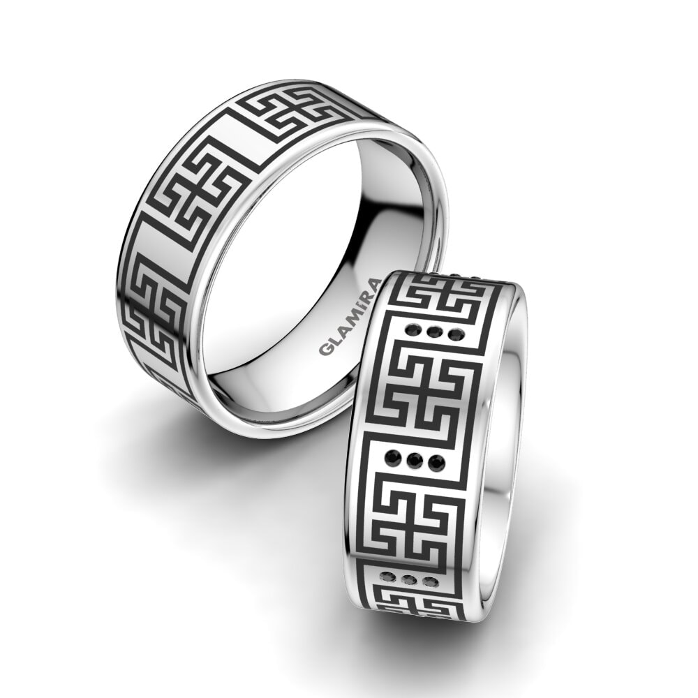 Ónix Negro Anillo de boda Exotic Love 8 mm