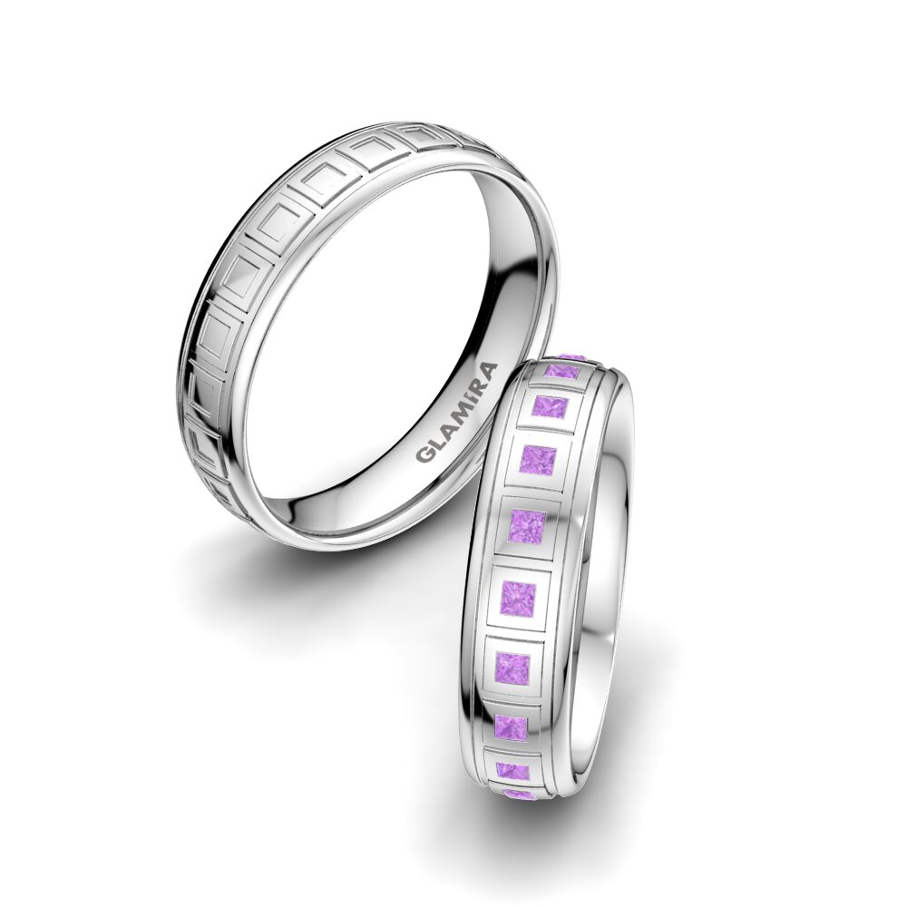 Amethist Trouwring Charming World 5 mm