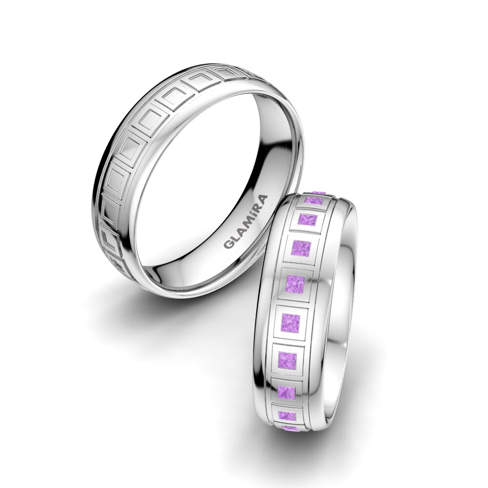 Amethist Trouwring Charming World 6 mm