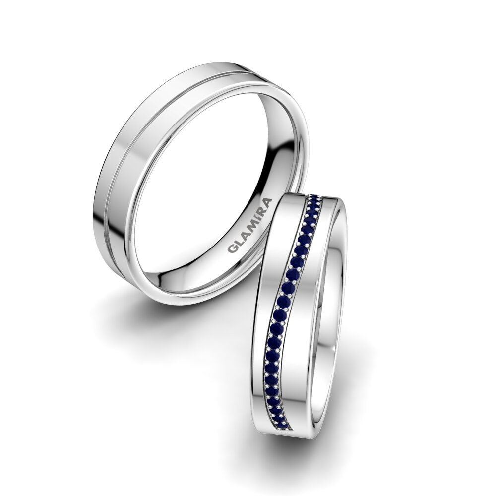 Sapphire Wedding Ring Charming Noble 5 mm