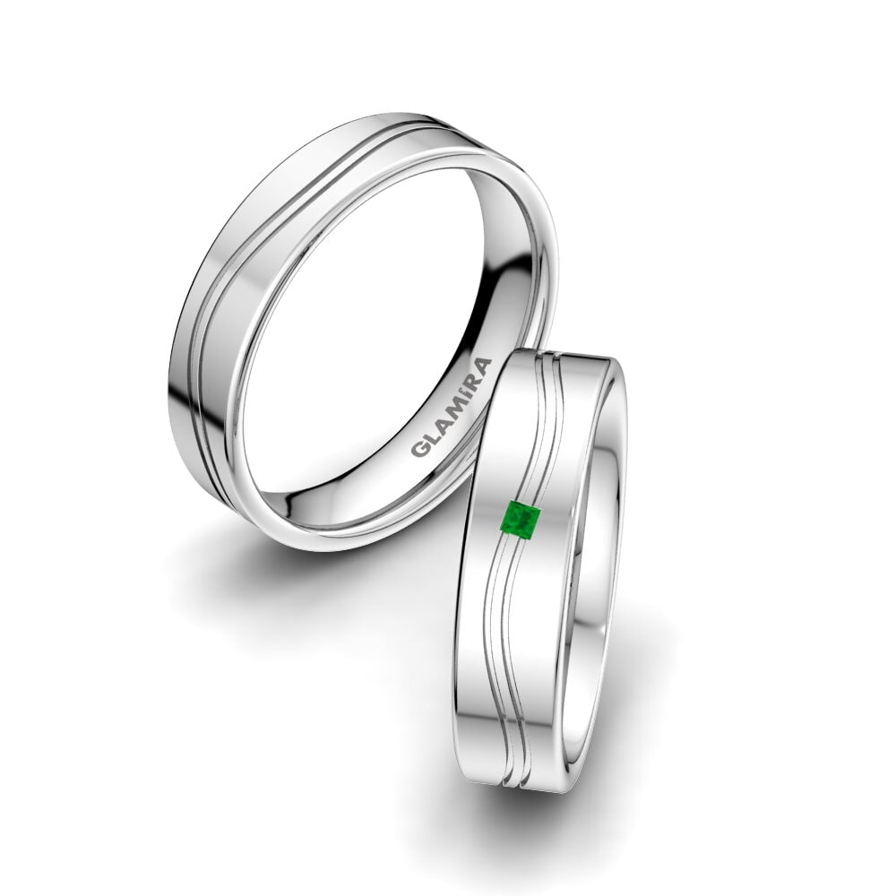 Smaragd Trouwring Alluring Fusion 5 mm