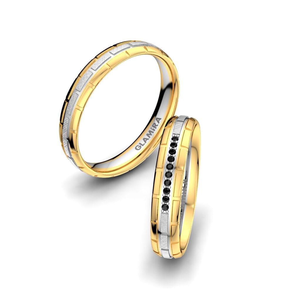 Black Onyx Wedding Ring Glamour Queen 4 mm