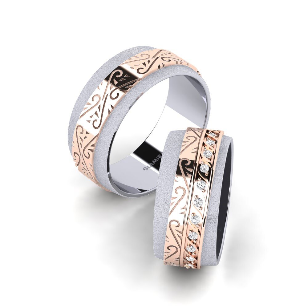 white_red-375 diamante-safira Anel de Casamento Mystic Winter