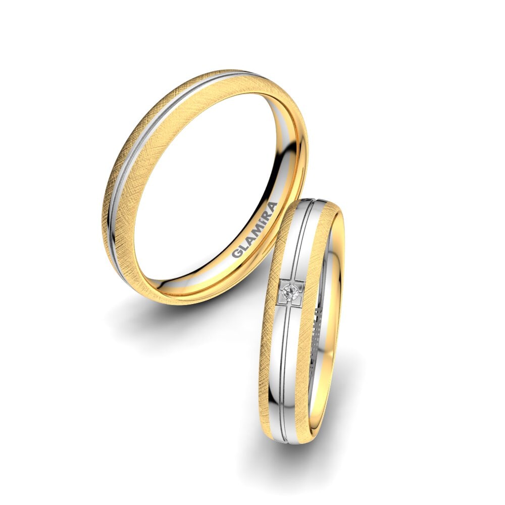Diamant-saffier Trouwring Sense Beauty 4 mm