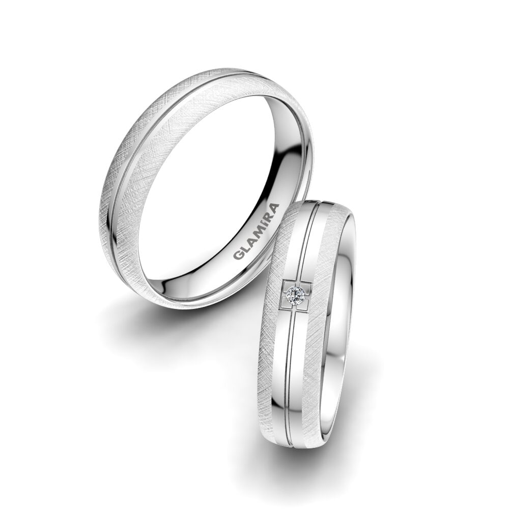 Bague de Mariage Sense Beauty 5 mm Platine 950