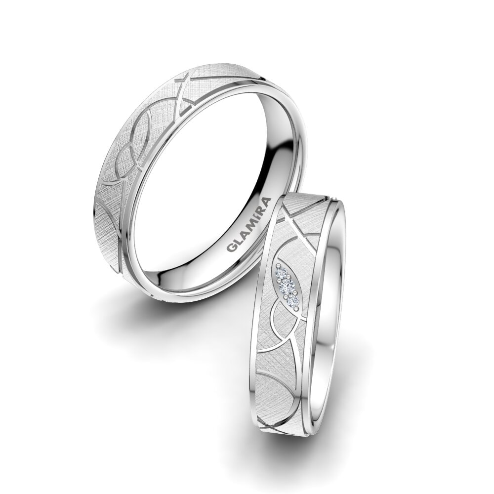 Diamante cultivado en laboratorio Anillo de boda Golden Aura 5 mm