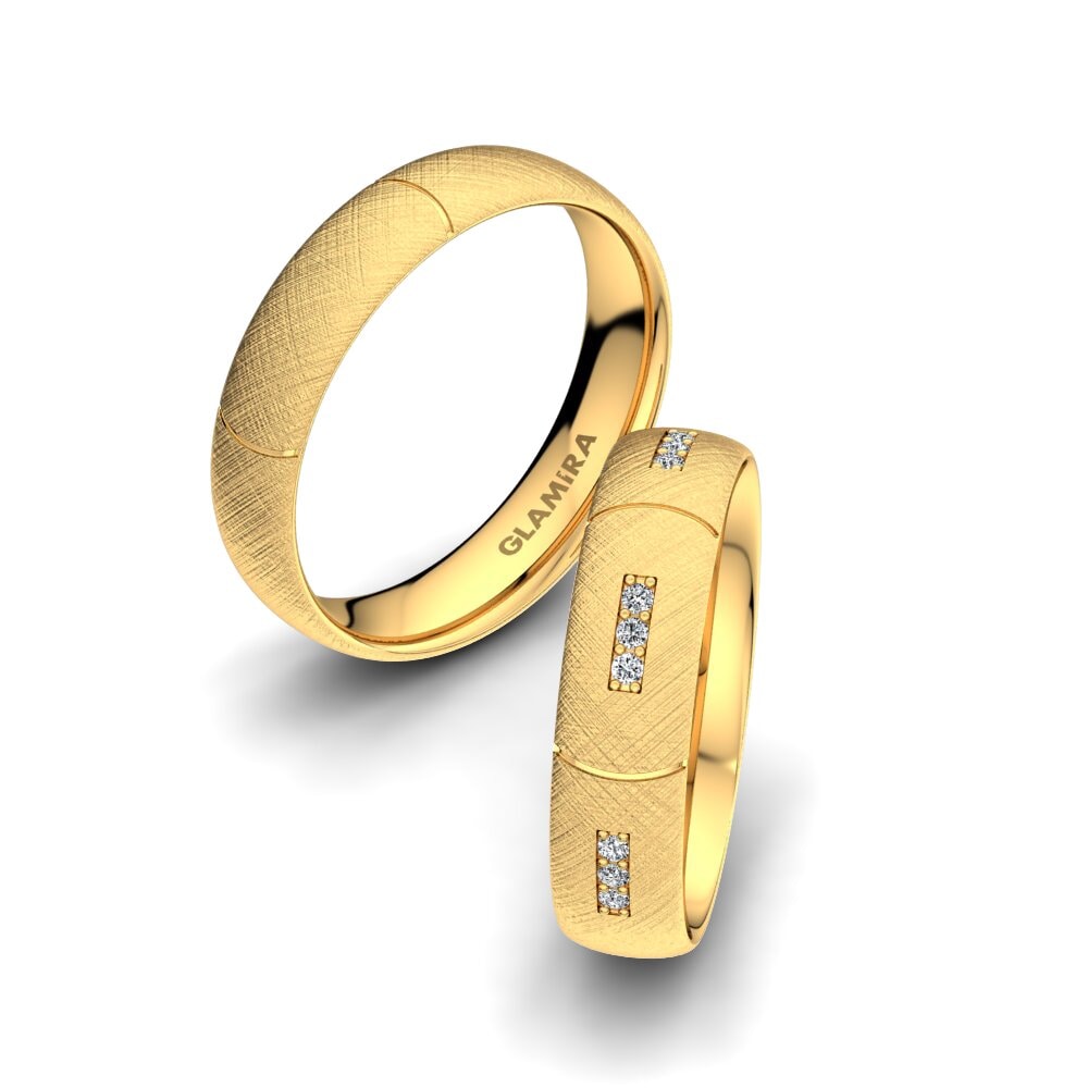 9k Yellow Gold Wedding Ring Immortal Glow 5 mm