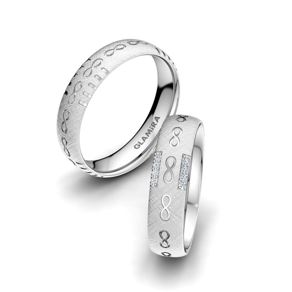 Nhẫn cưới Infinity Shiny 5 mm Kim Cương