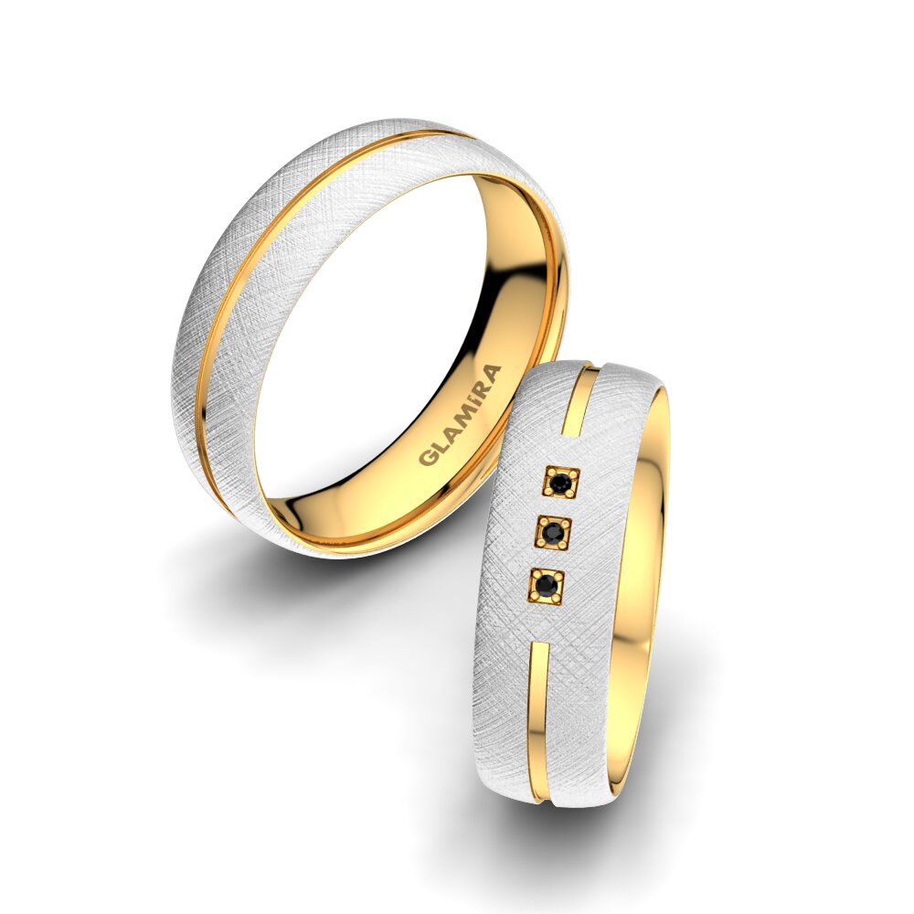 Zwarte Diamant Trouwring Life Glow 6 mm