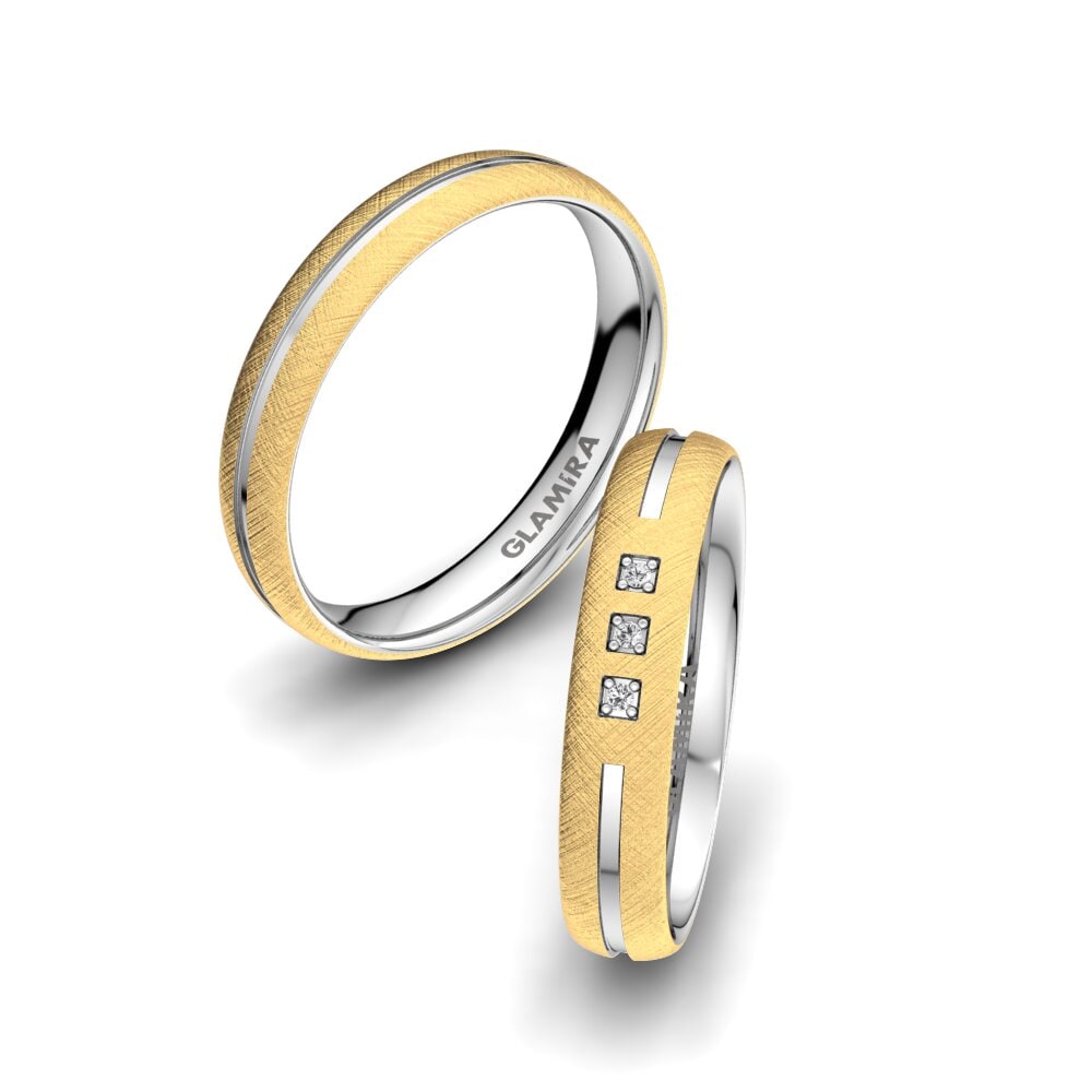Diamant-saffier Trouwring Life Glow 4 mm