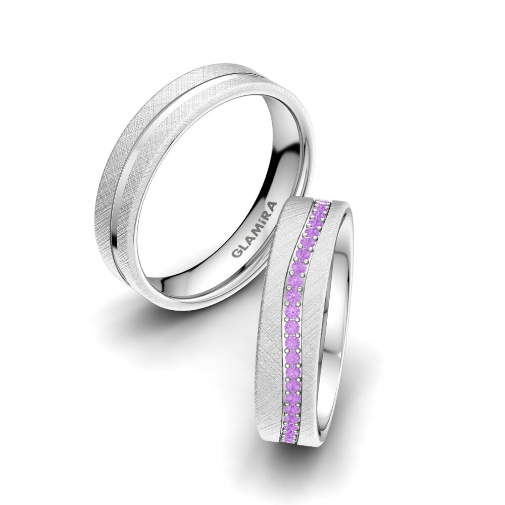 Amethyst Wedding Ring Marvelous Darling 5 mm