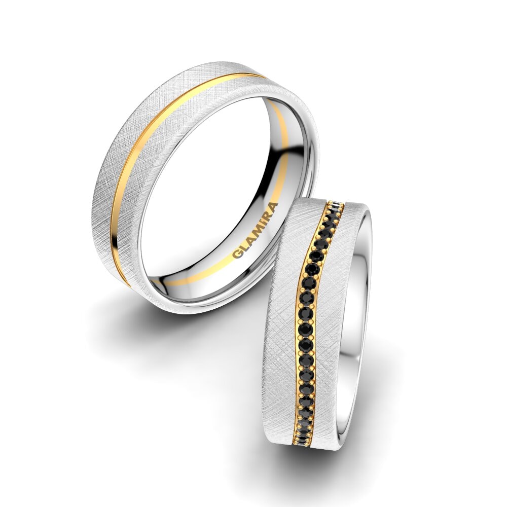 Ónix Negro Anillo de boda Marvelous Darling 6 mm