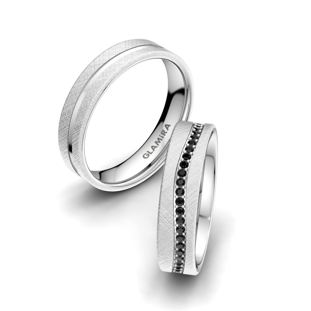 Zafiro negro Anillo de boda Marvelous Darling 5 mm