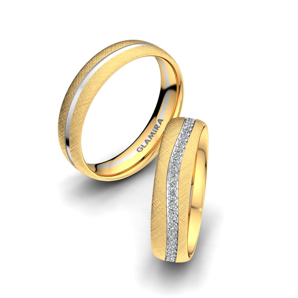 Anillo de boda Marvelous Darling 5 mm 18k Oro Amarillo/Blanco