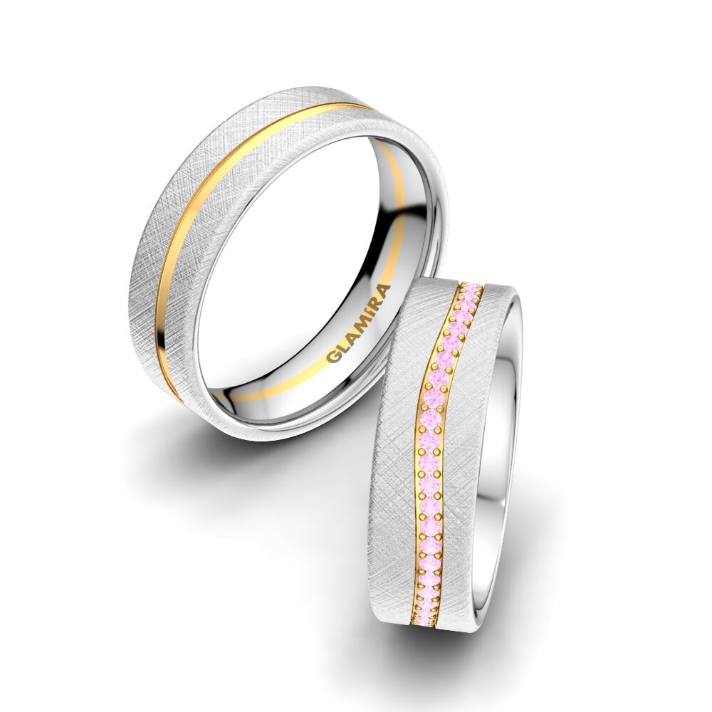 Zafiro Rosado Anillo de boda Marvelous Darling 6 mm