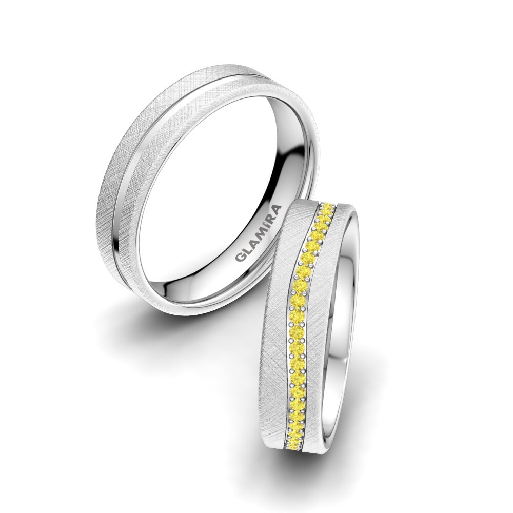 Yellow Sapphire Wedding Ring Marvelous Darling 5 mm