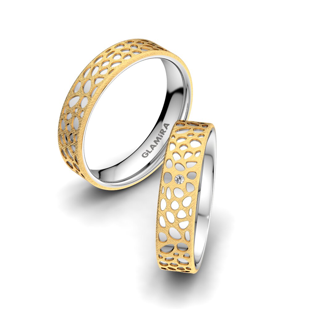 Diamant-saffier Trouwring Mysterious Touch 5 mm