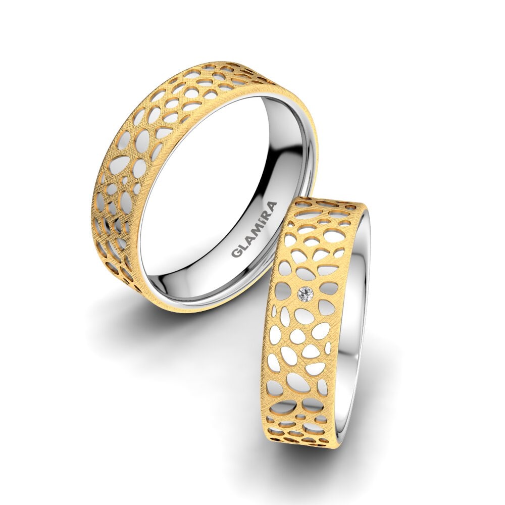 Diamant-saffier Trouwring Mysterious Touch 6 mm