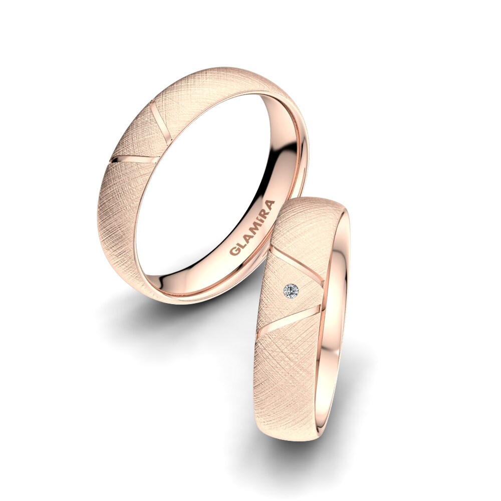 14k Rose Gold Wedding Ring Noble Shape 5 mm