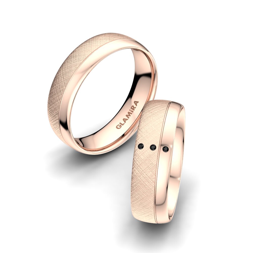 Zwarte Diamant Trouwring Noble Soul 6 mm