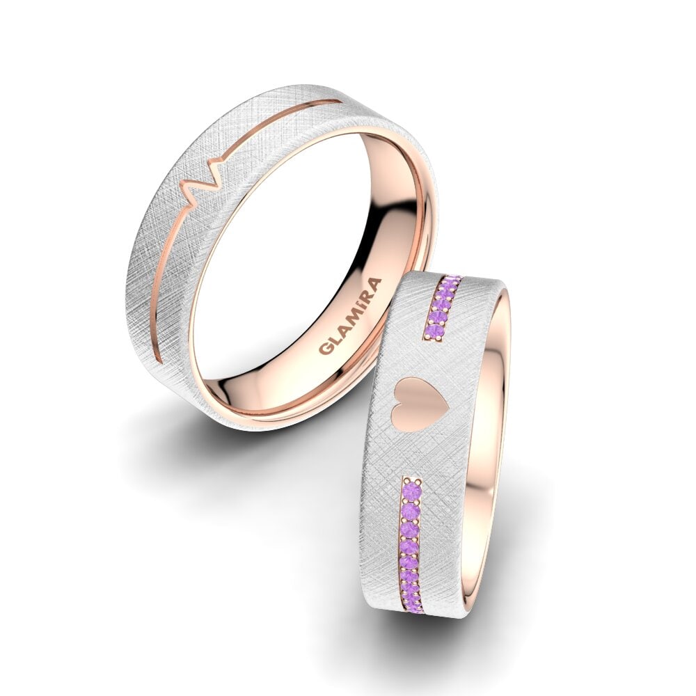 Amethyst Wedding Ring Passionate Waiting 6 mm