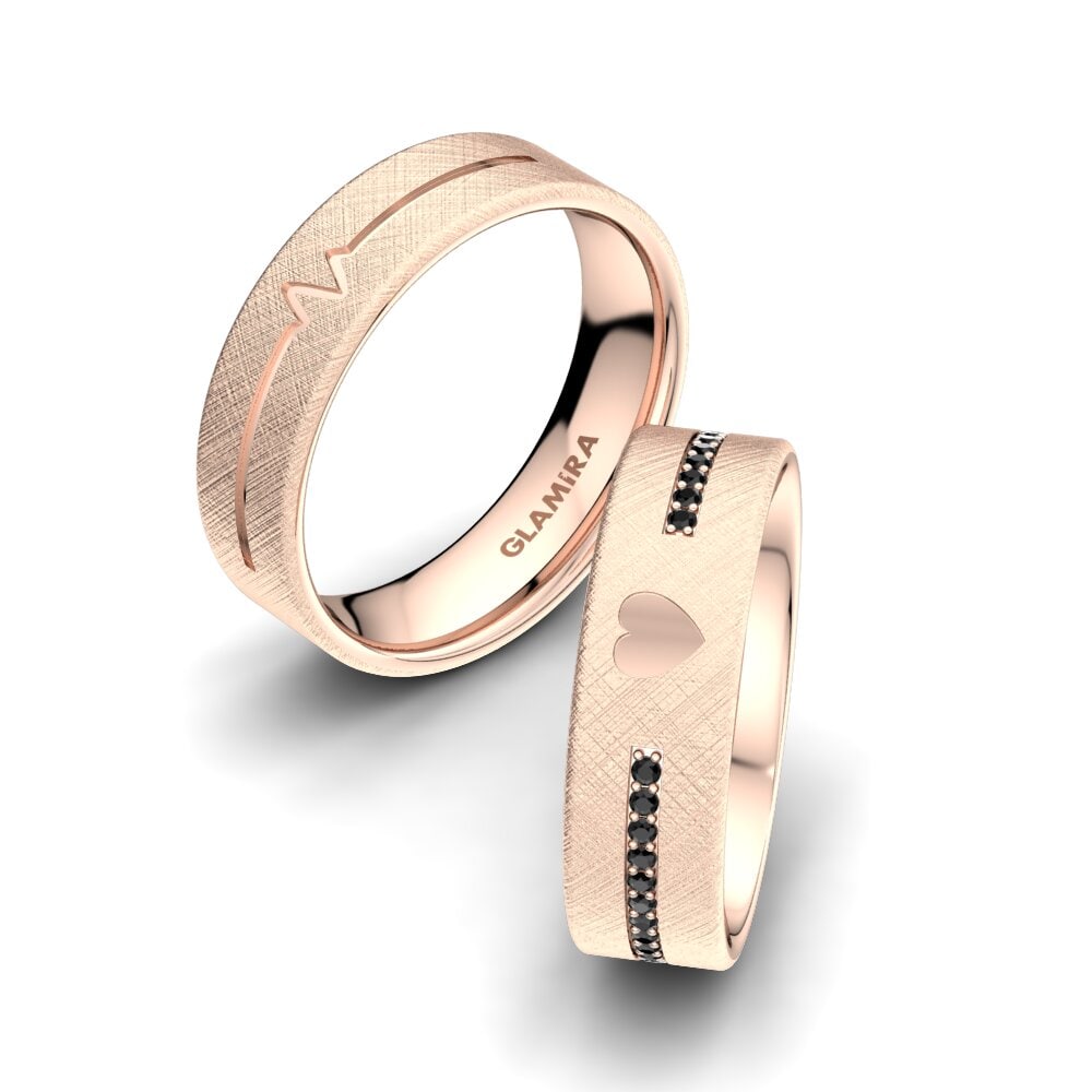 Zwarte Diamant Trouwring Passionate Waiting 6 mm