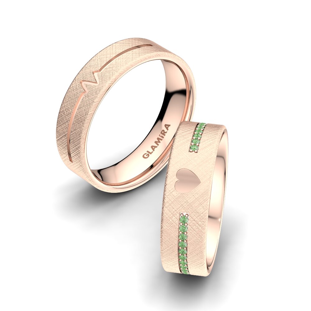 Groene Diamant Trouwring Passionate Waiting 6 mm