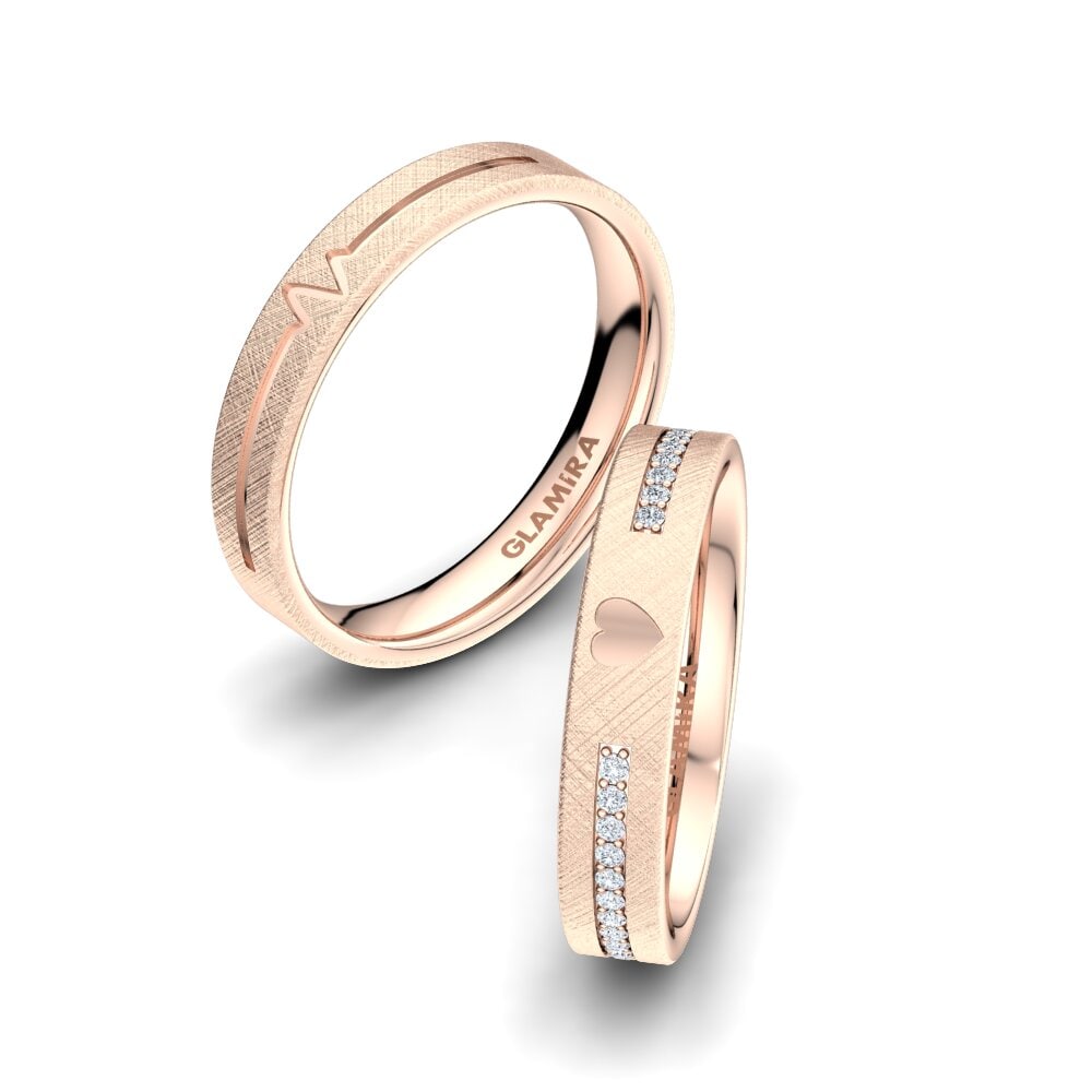 Lab Grown Diamond Couple's Ring Passionate Waiting 4 mm
