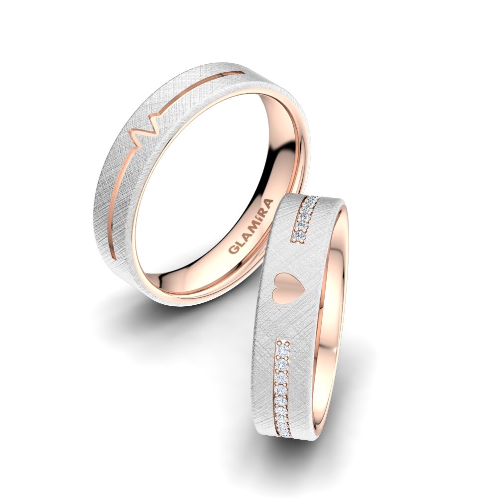 Diamante cultivado en laboratorio Anillo de boda Passionate Waiting 5 mm