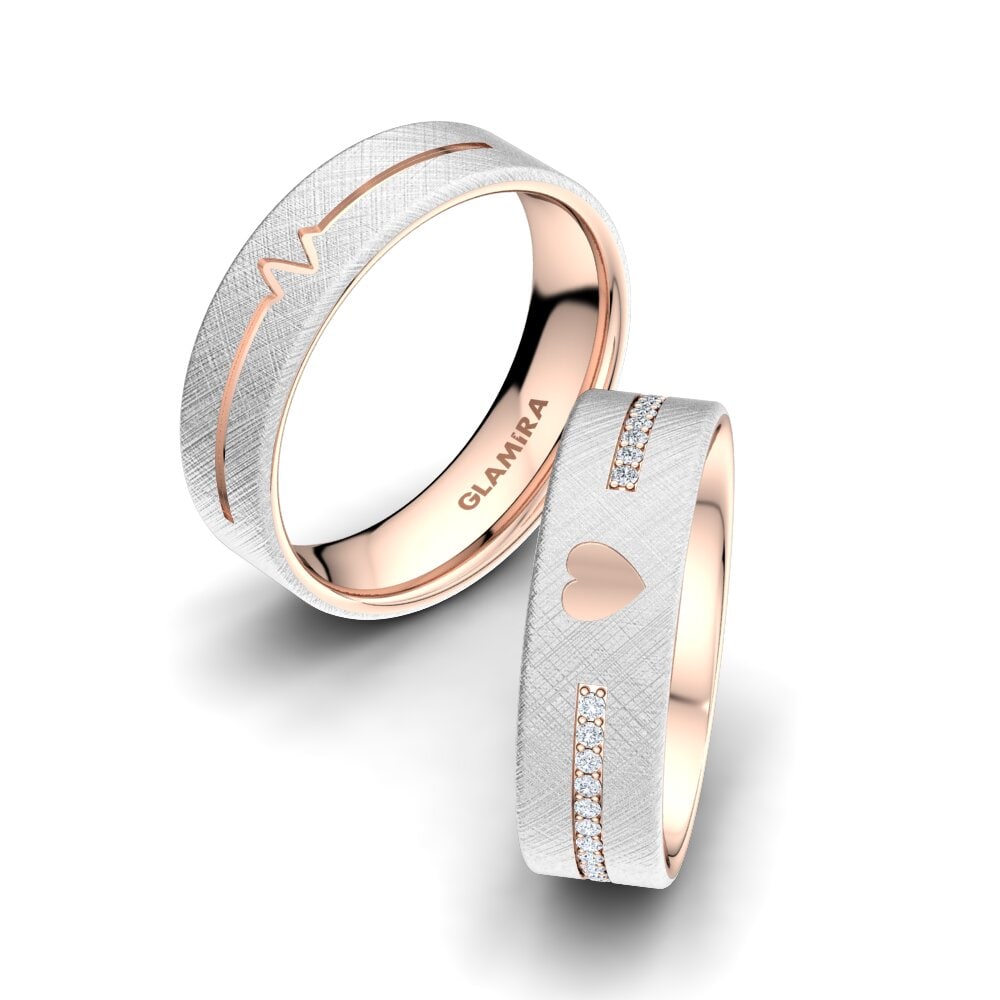 Diamante cultivado en laboratorio Anillo de boda Passionate Waiting 6 mm