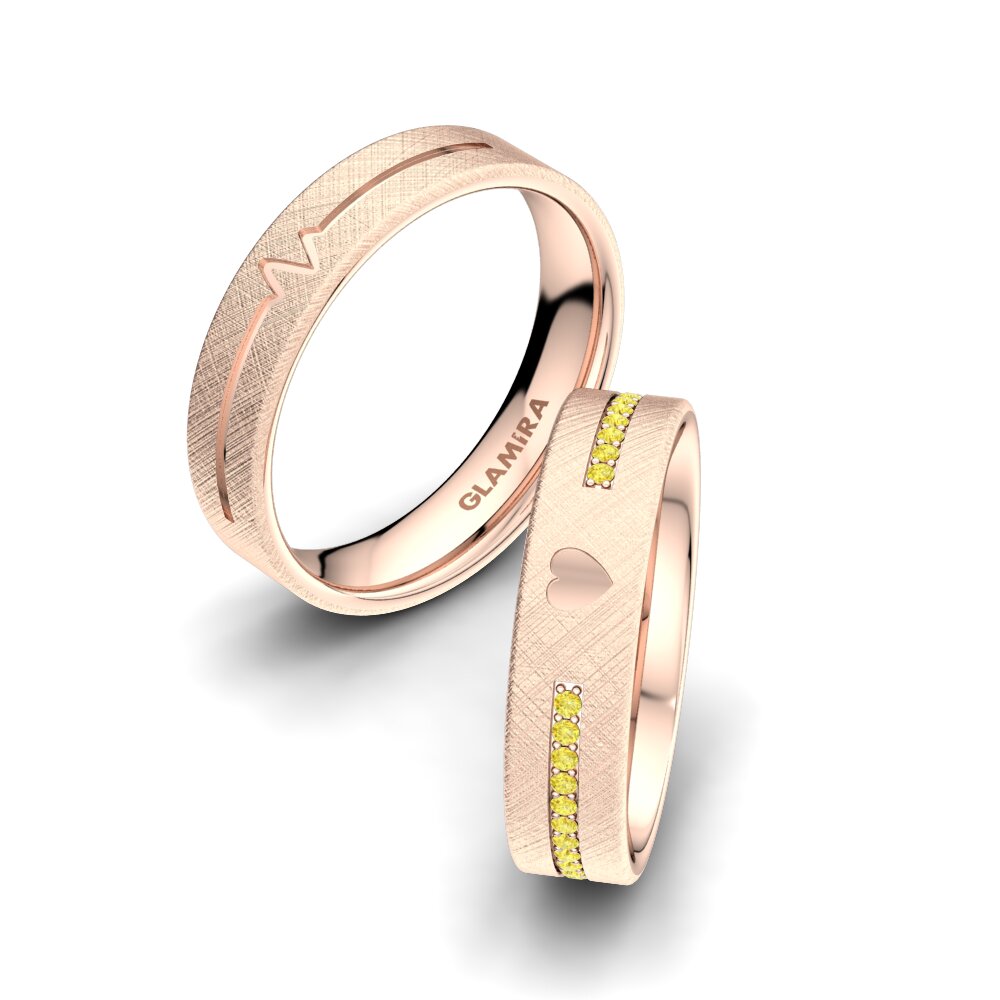 Twinset Yellow Sapphire Wedding Rings