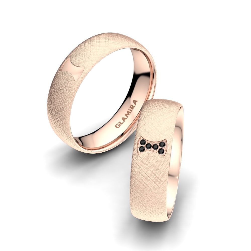 Zwarte Diamant Trouwring Permanent Love 6 mm