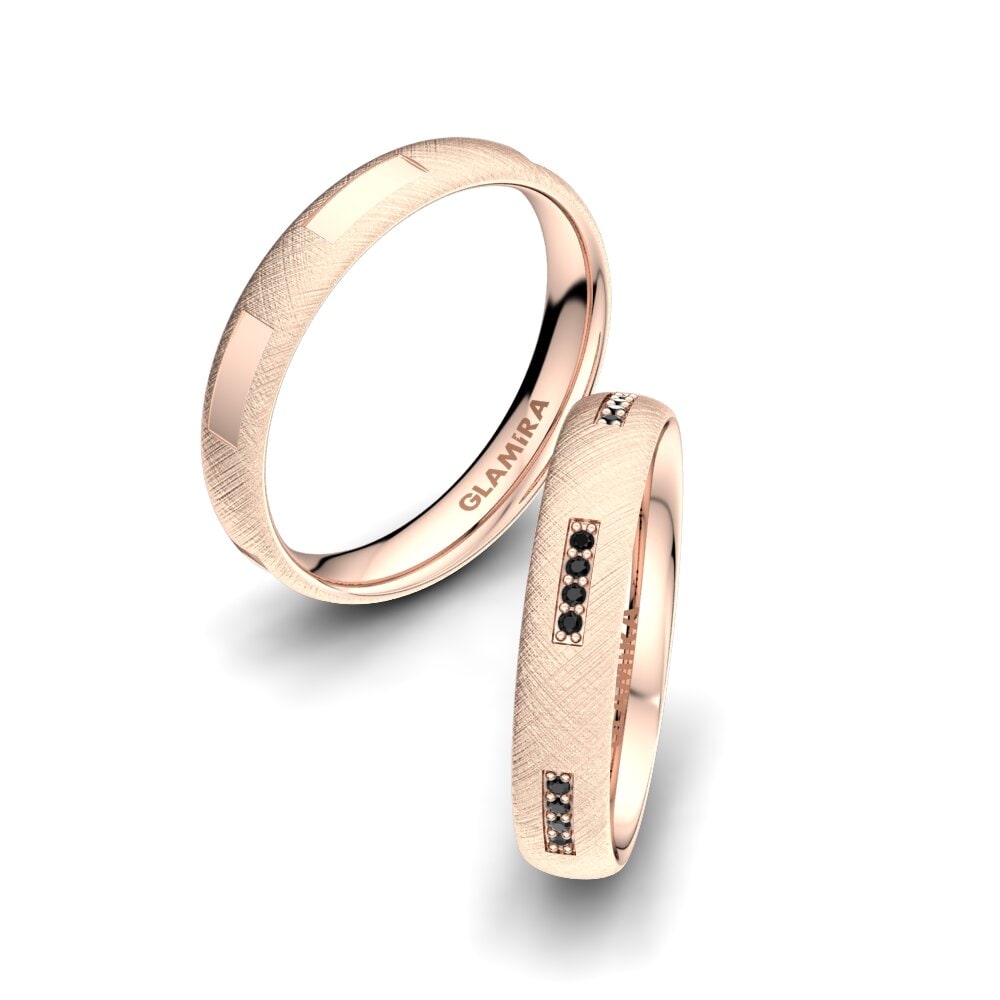 Zwarte Diamant Trouwring Precious Star 4 mm