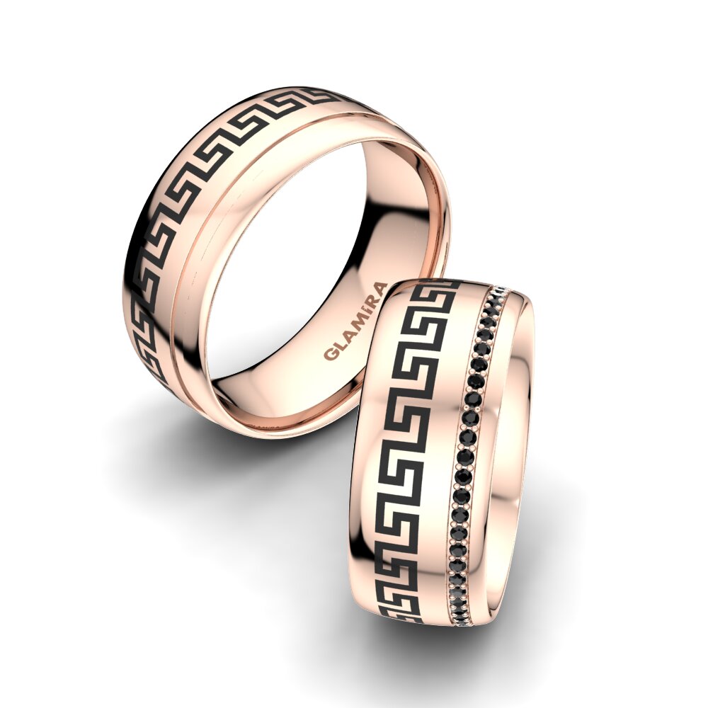Zwarte Diamant Trouwring Essential Happiness 8 mm