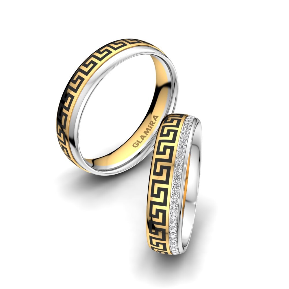 Diamant-saffier Trouwring Essential Happiness 5 mm