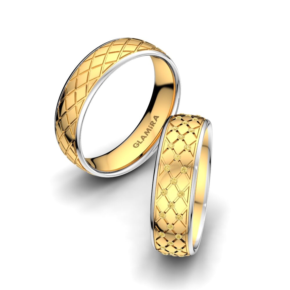 Gele Diamant Trouwring Miracle Life 6 mm