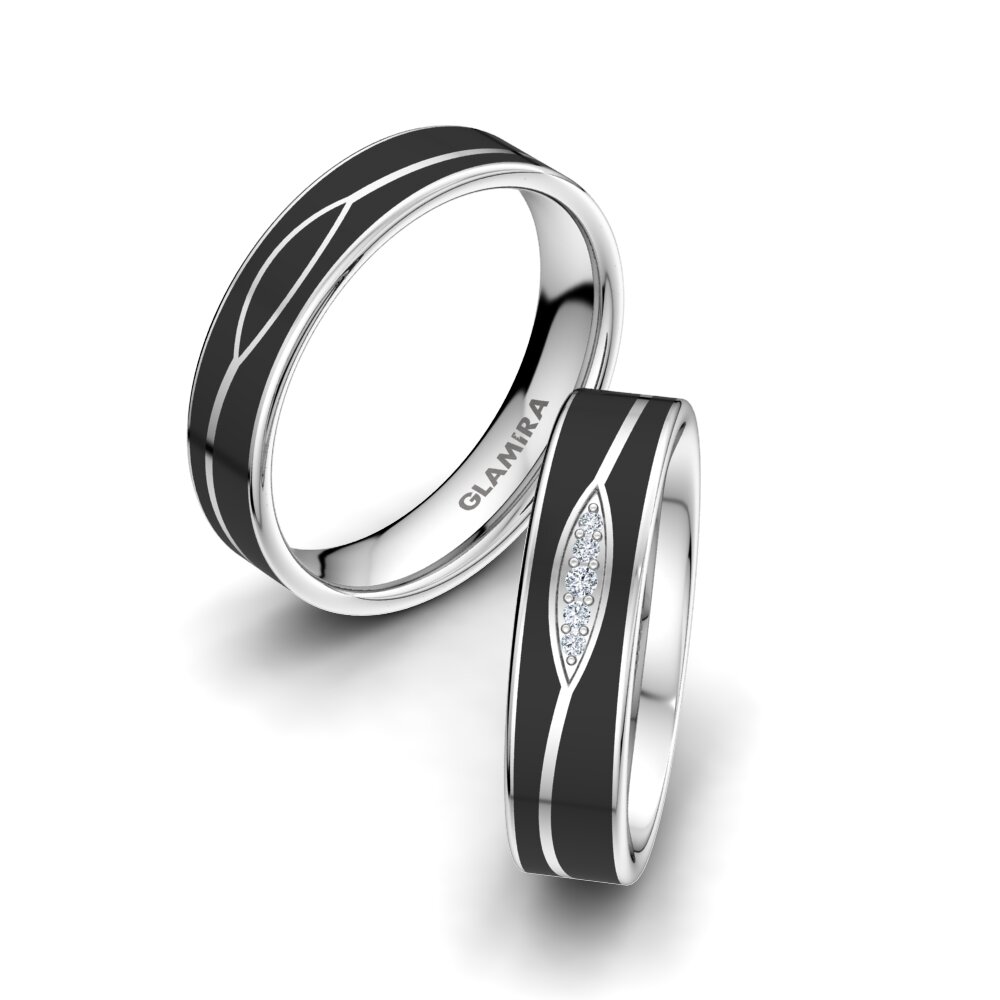 Diamante Anillo de boda Mystic Swirl 5 mm
