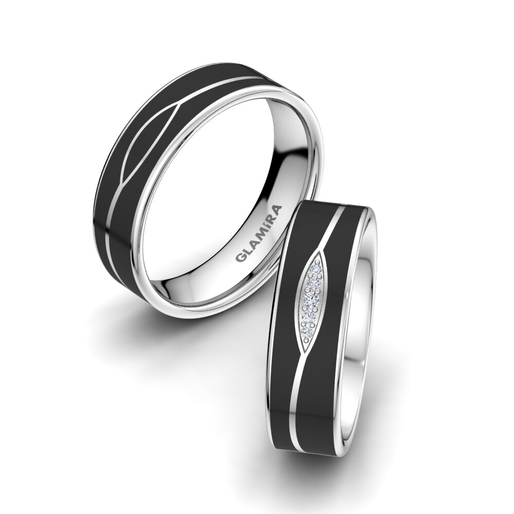 Diamante cultivado en laboratorio Anillo de boda Mystic Swirl 6 mm