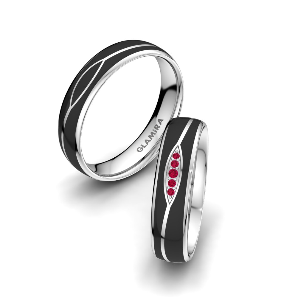 Ruby Wedding Ring Mystic Swirl 5 mm