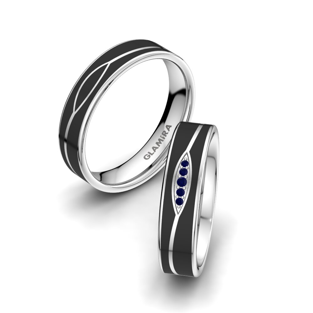 Sapphire Wedding Ring Mystic Swirl 5 mm