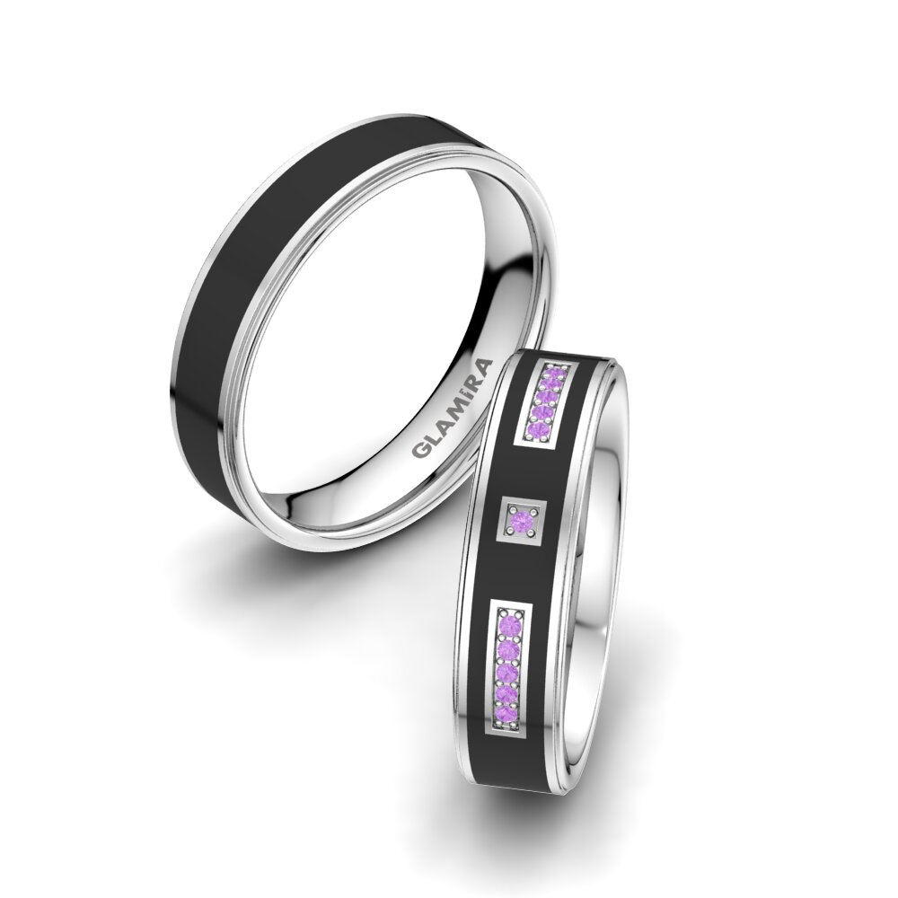 Amethyst Wedding Ring Mystic Unity 5 mm