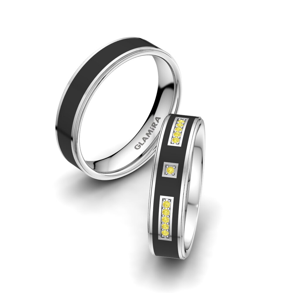 Yellow Sapphire Wedding Ring Mystic Unity 5 mm