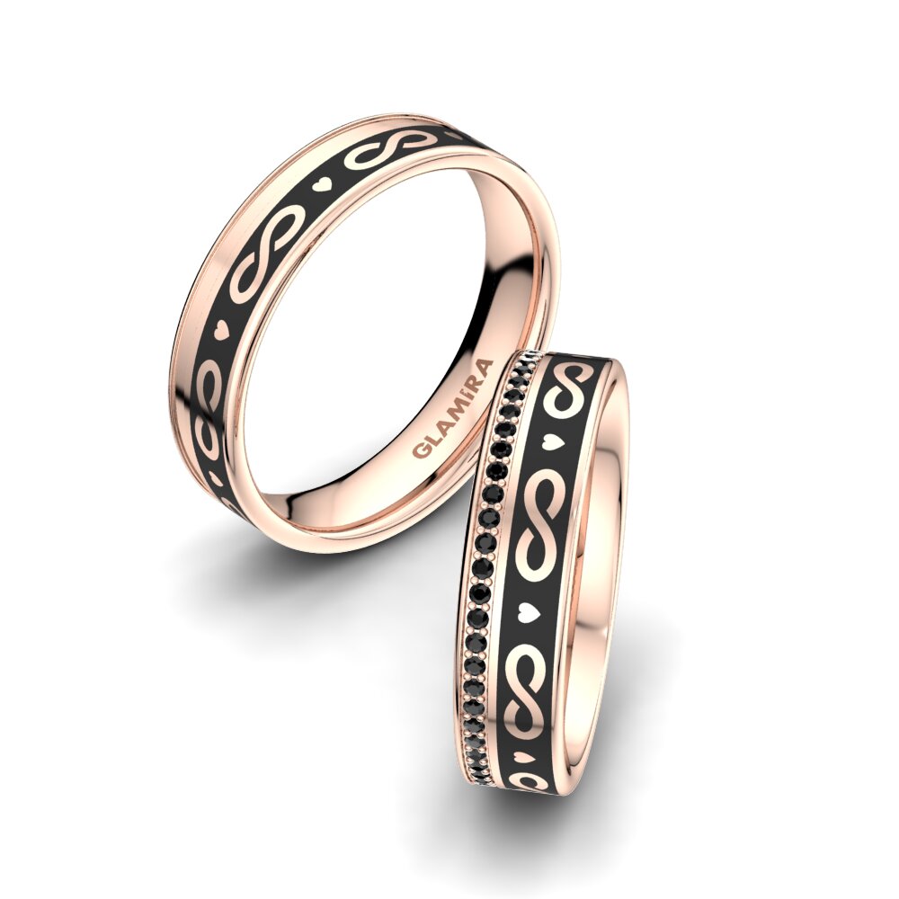 Anillos de boda Zafiro negro Vintage