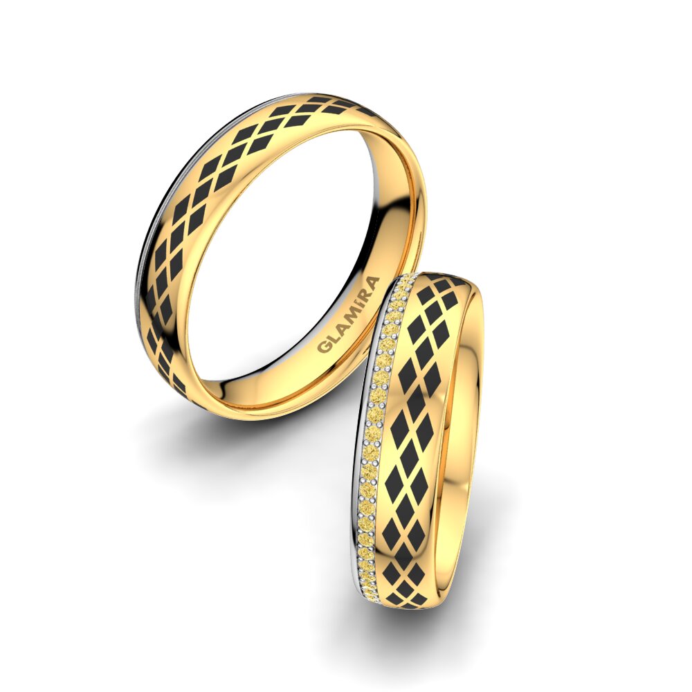 Gele Diamant Trouwring Noble Spirit 5 mm