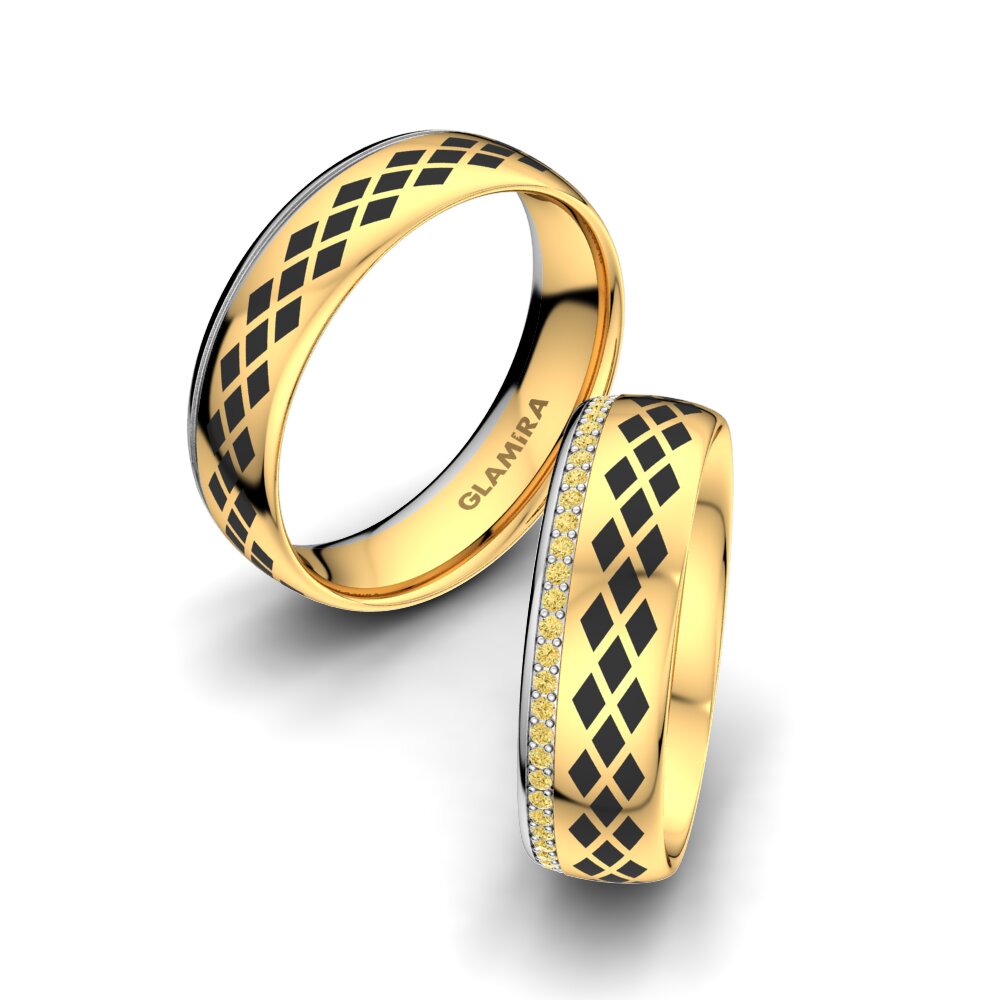 Gele Diamant Trouwring Noble Spirit 6 mm