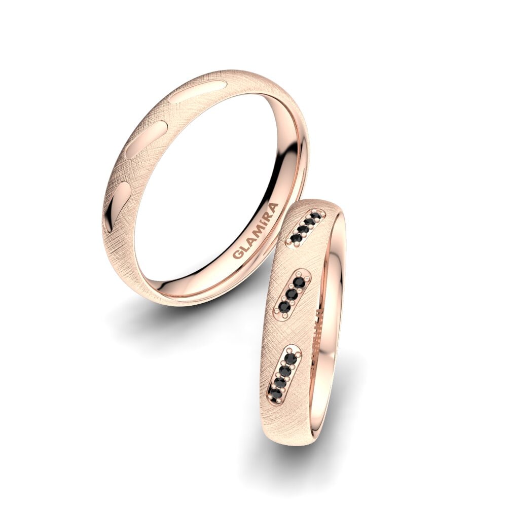 Zwarte Diamant Trouwring Infinite Light 4 mm
