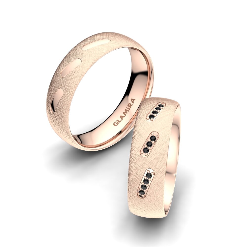 Zwarte Diamant Trouwring Infinite Light 6 mm